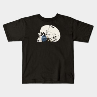 The Skull and the Deep Blue Rose Kids T-Shirt